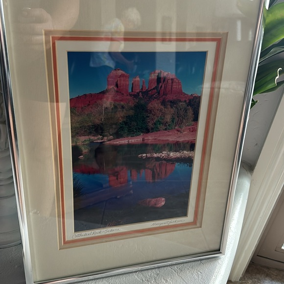 Sedona Arizona Reflection Cathedral Rock Framed Picture 11X14” - Picture 6 of 6